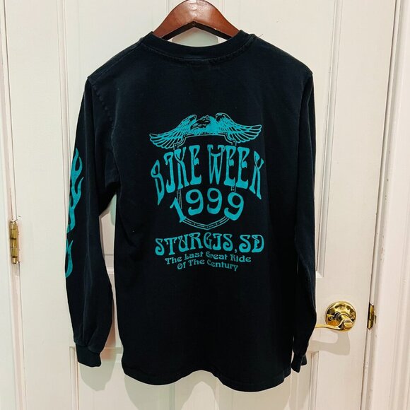 Vintage 1999 Bike Week Sturgis SD The last Great Ride Of The Century Long Sleeve - Picture 14 of 16